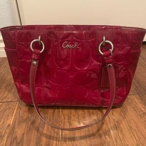 Coach Red Patent Leather Handbag